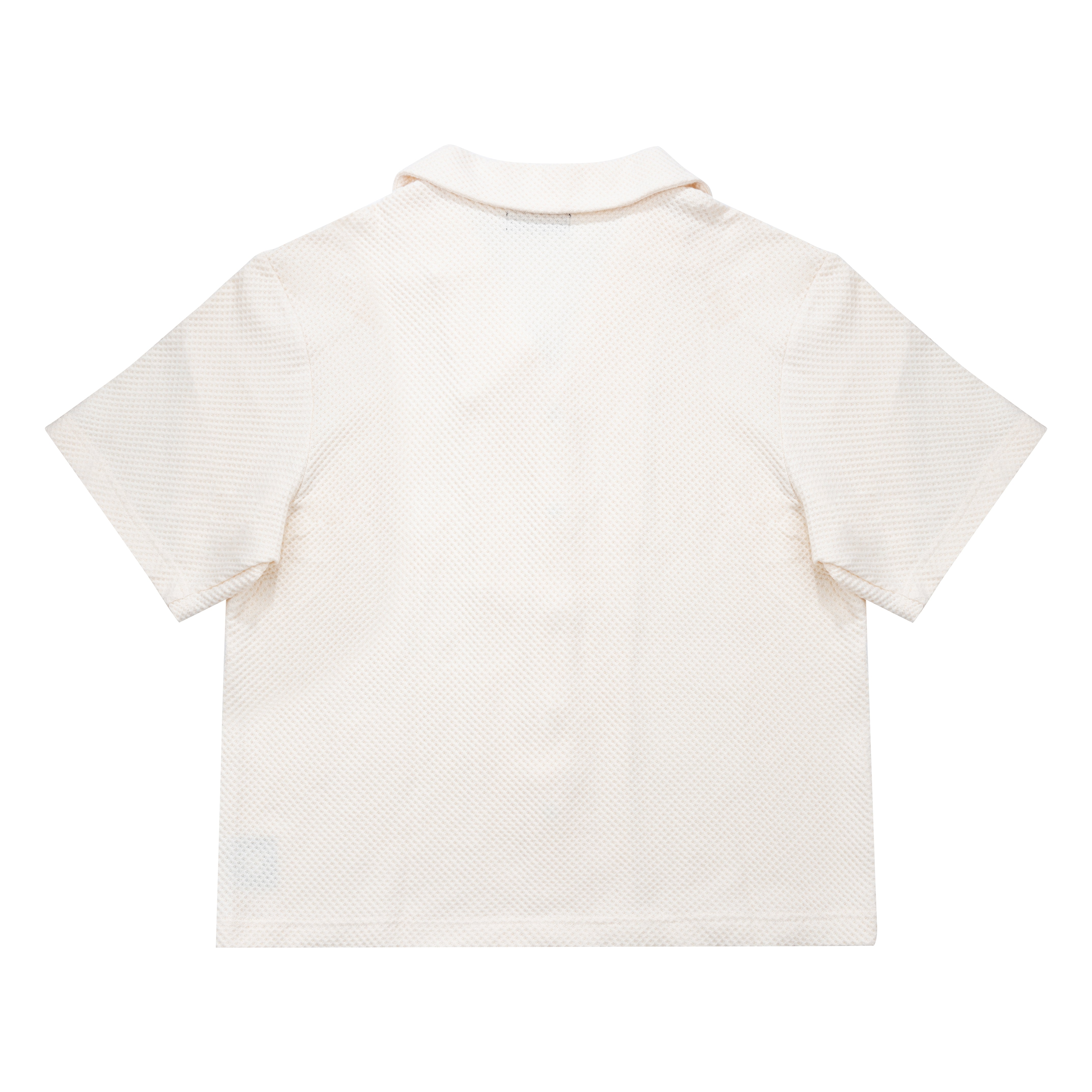 EBB - Signature Waffle Jersey Button Up - Bone White