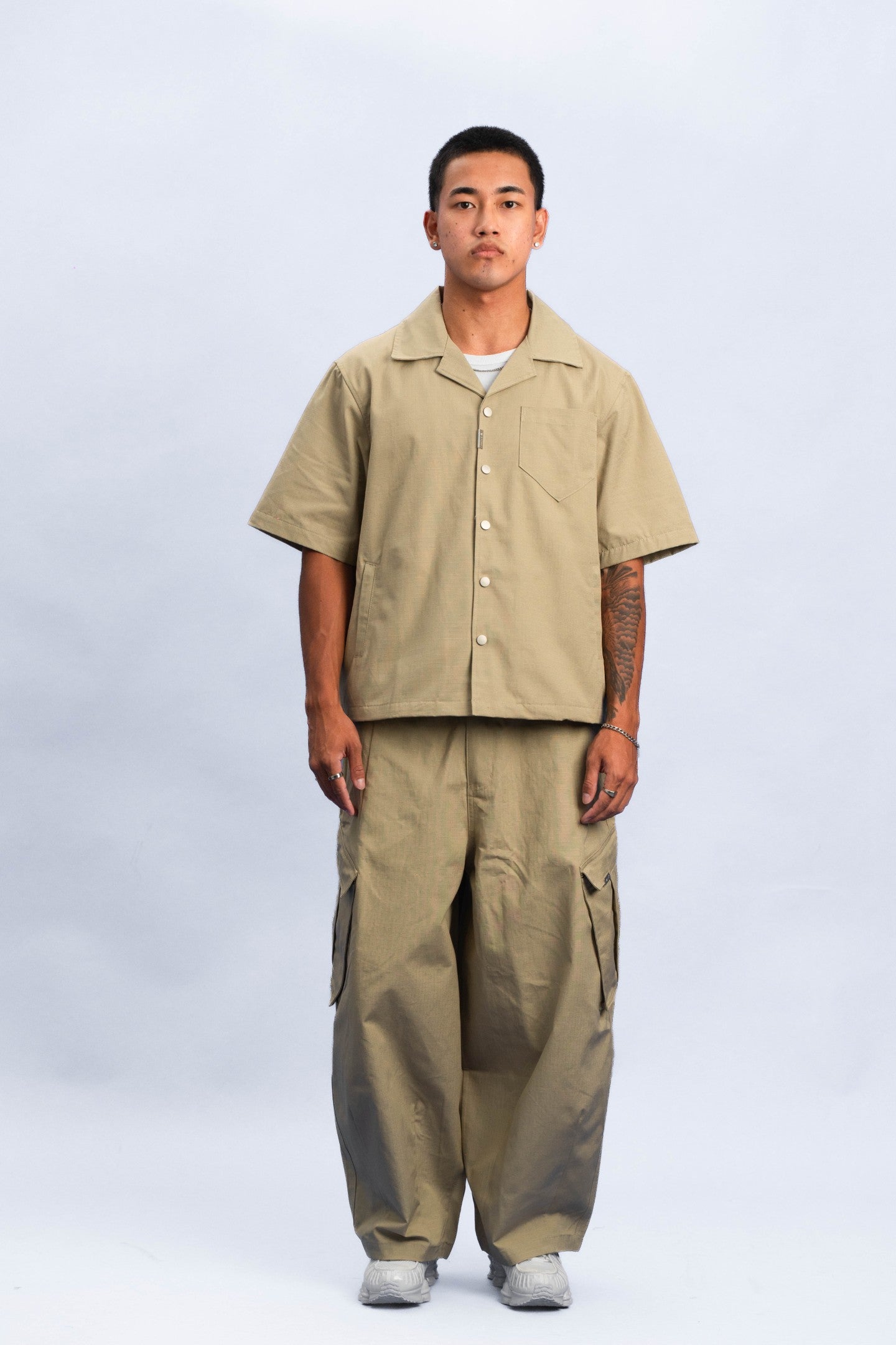 EBB - Utility Button Up - Khaki