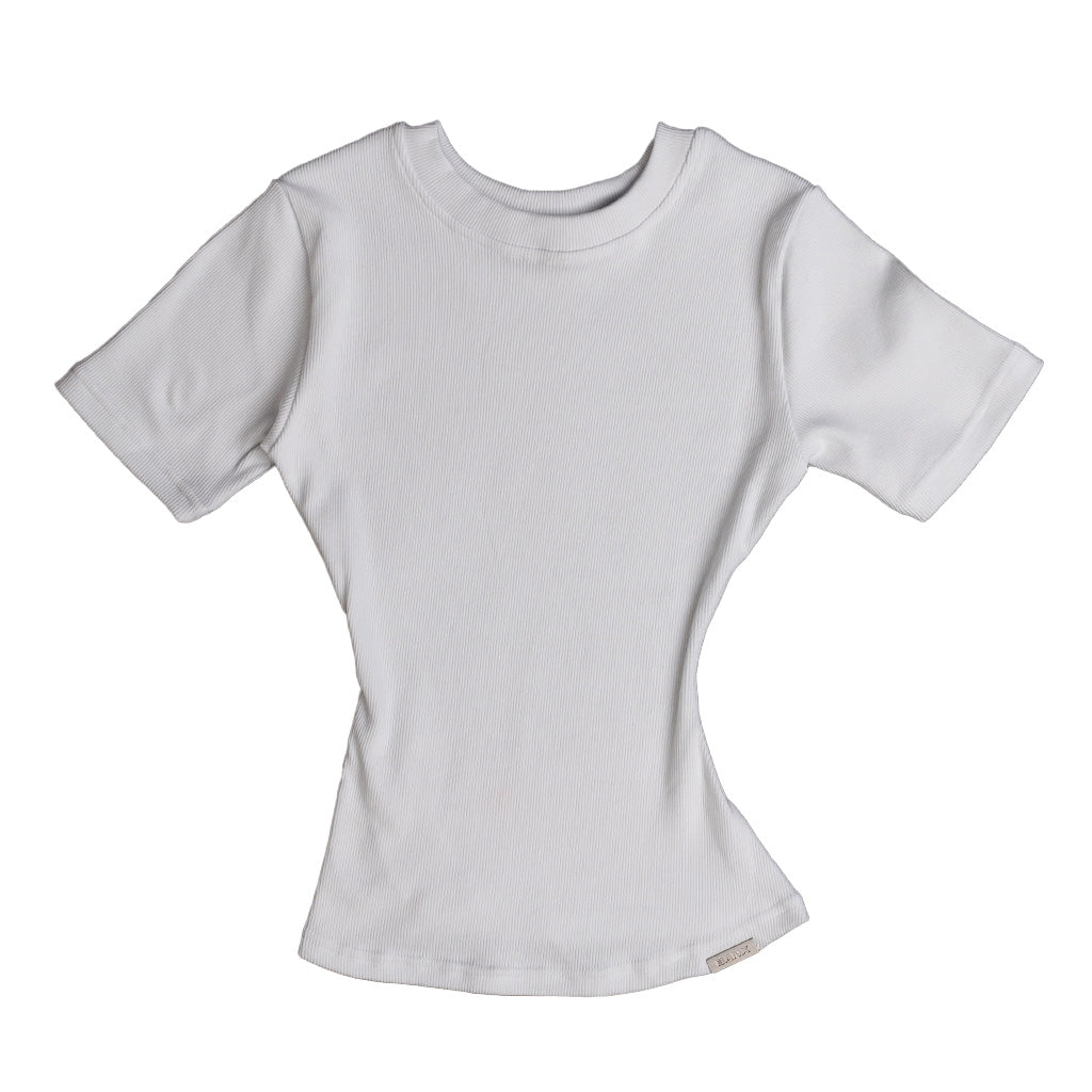 EBB - Ribbed Baby Tee - White