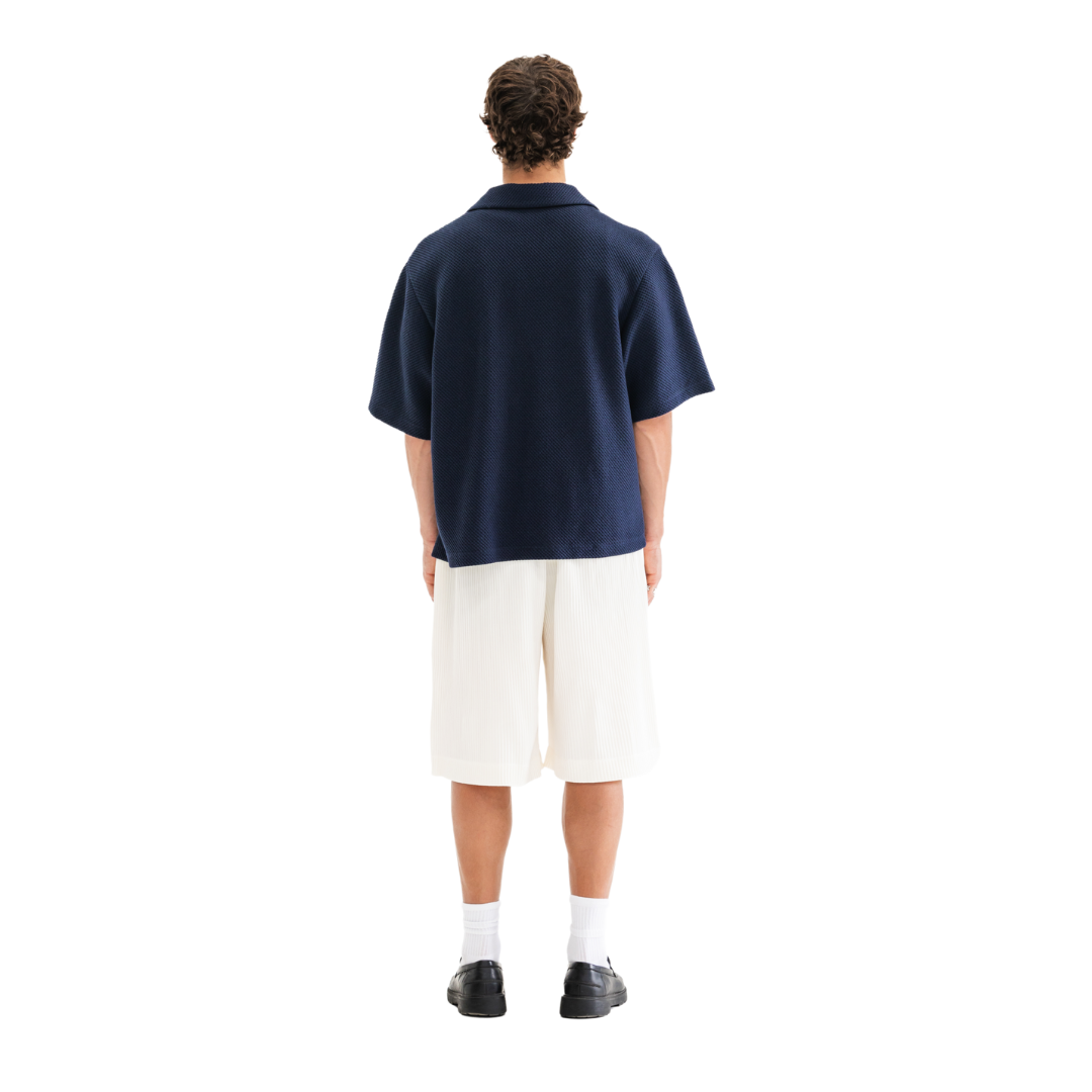 EBB - Signature Pleated Shorts - Bone White