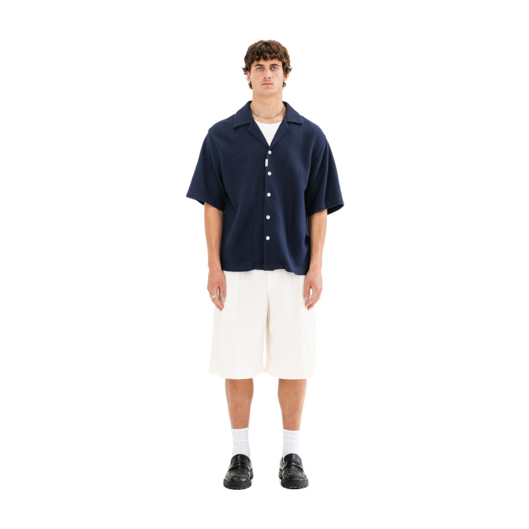 EBB - Signature Pleated Shorts - Bone White