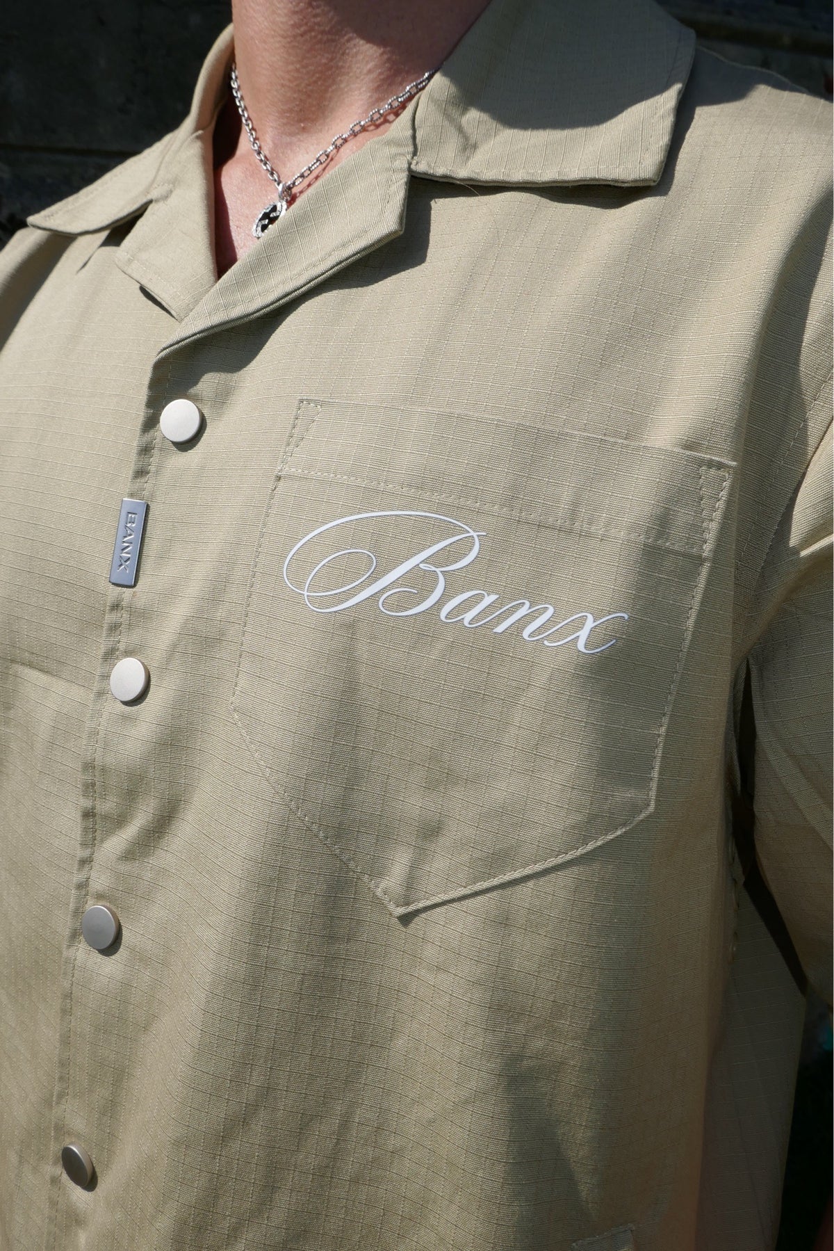 BANX CLUB Utility Button Up - Khaki