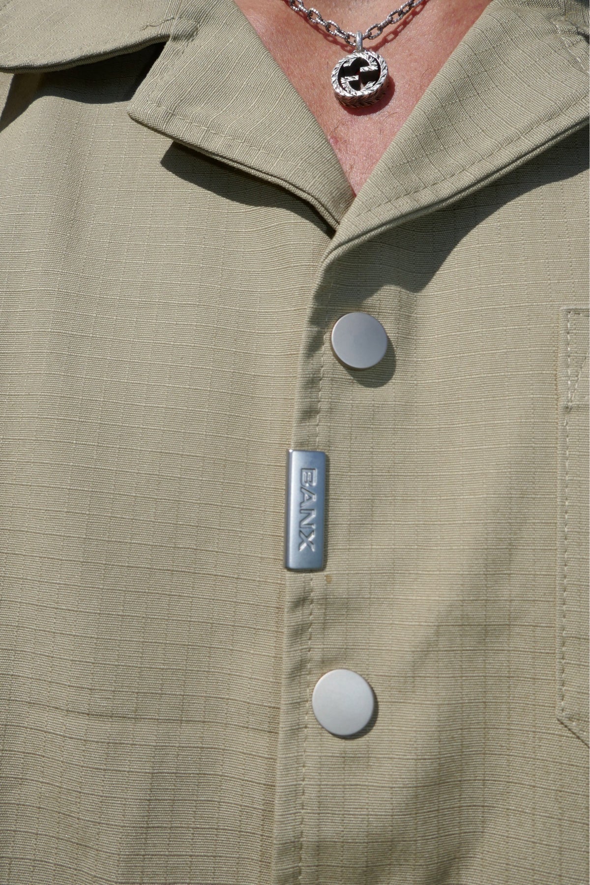 BANX CLUB Utility Button Up - Khaki