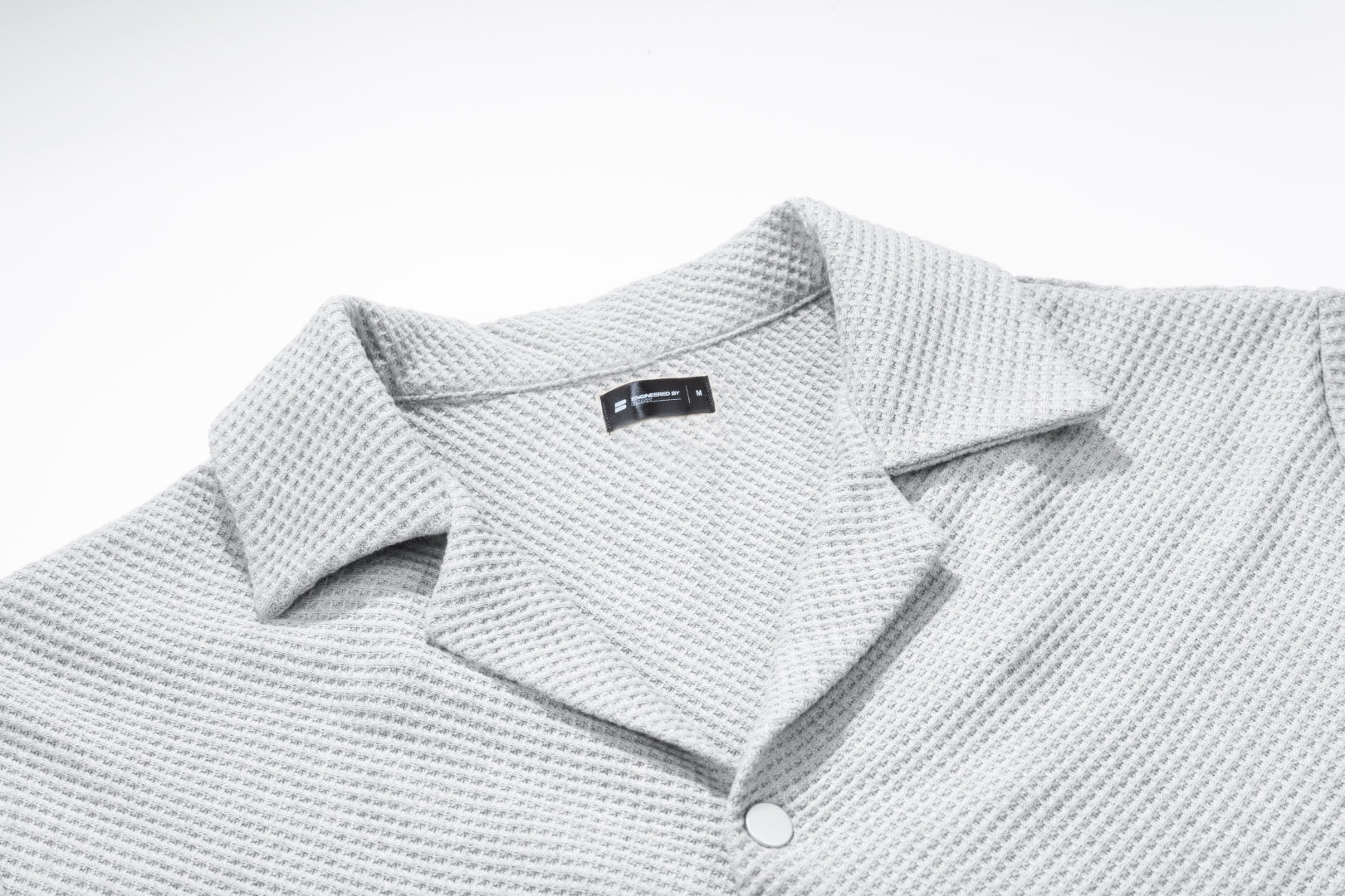 EBB - Signature Waffle Jersey Button Up - Grey