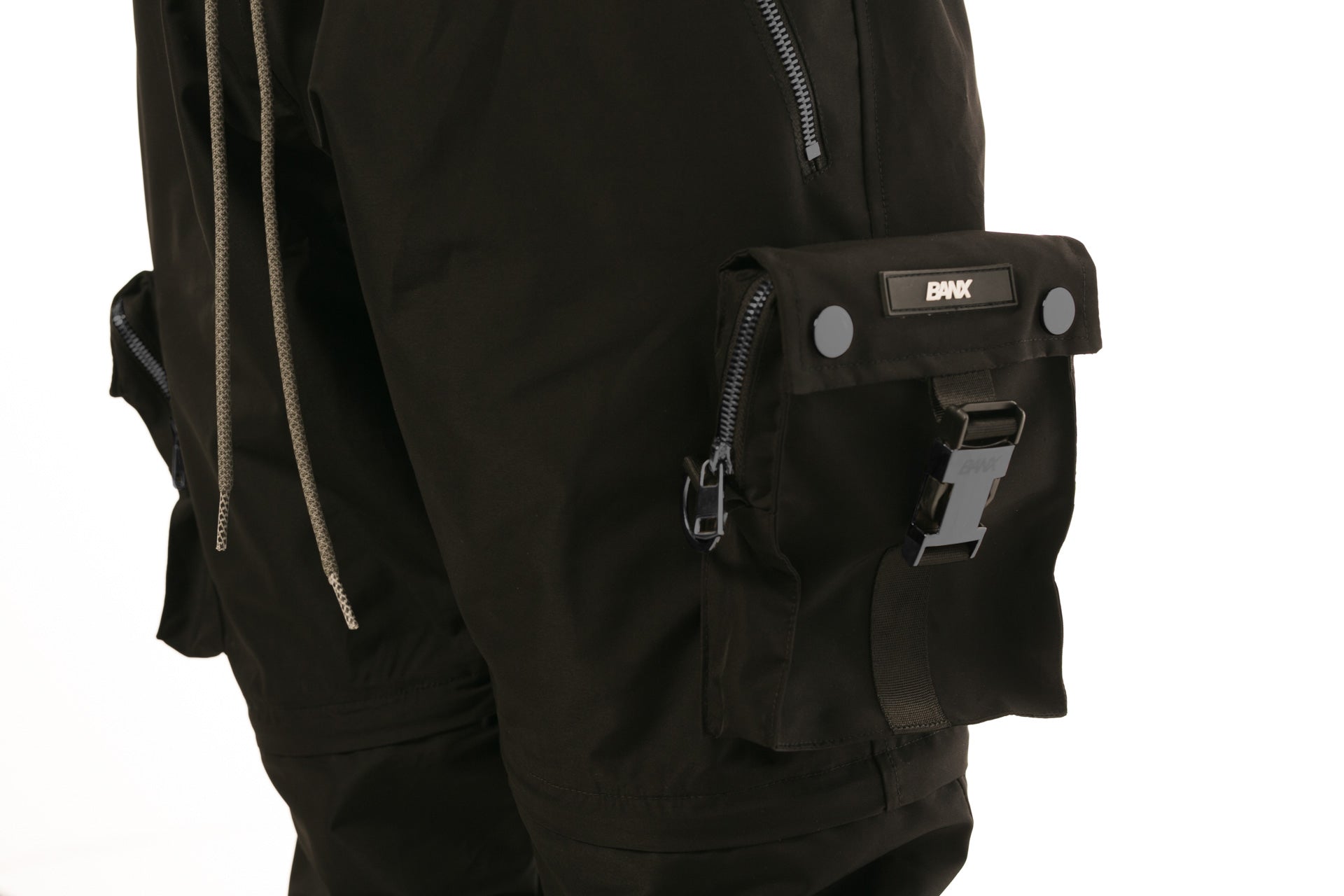 R-S UTILITY CARGO PANTS/SHORTS - BLACK