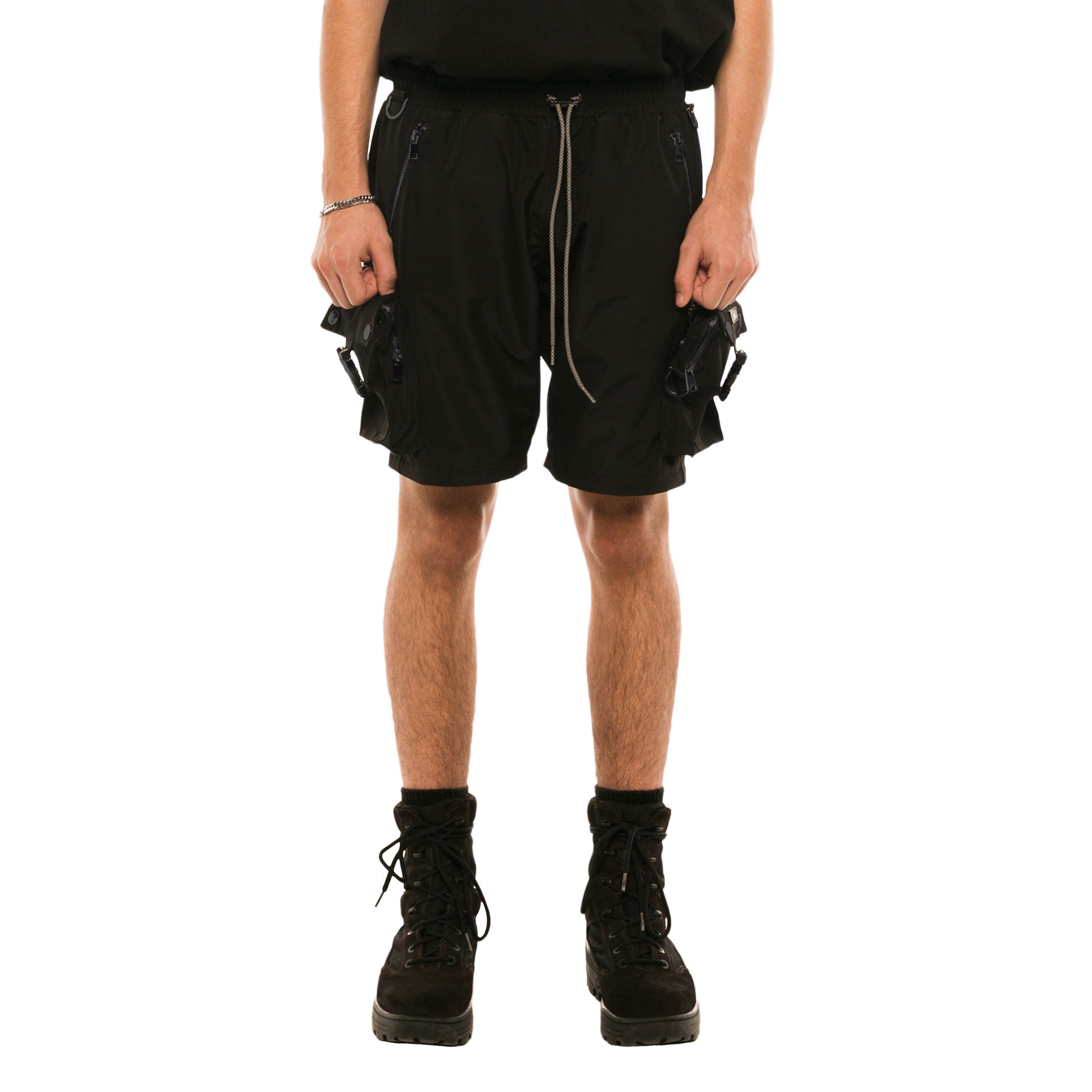 R-S UTILITY CARGO PANTS/SHORTS - BLACK