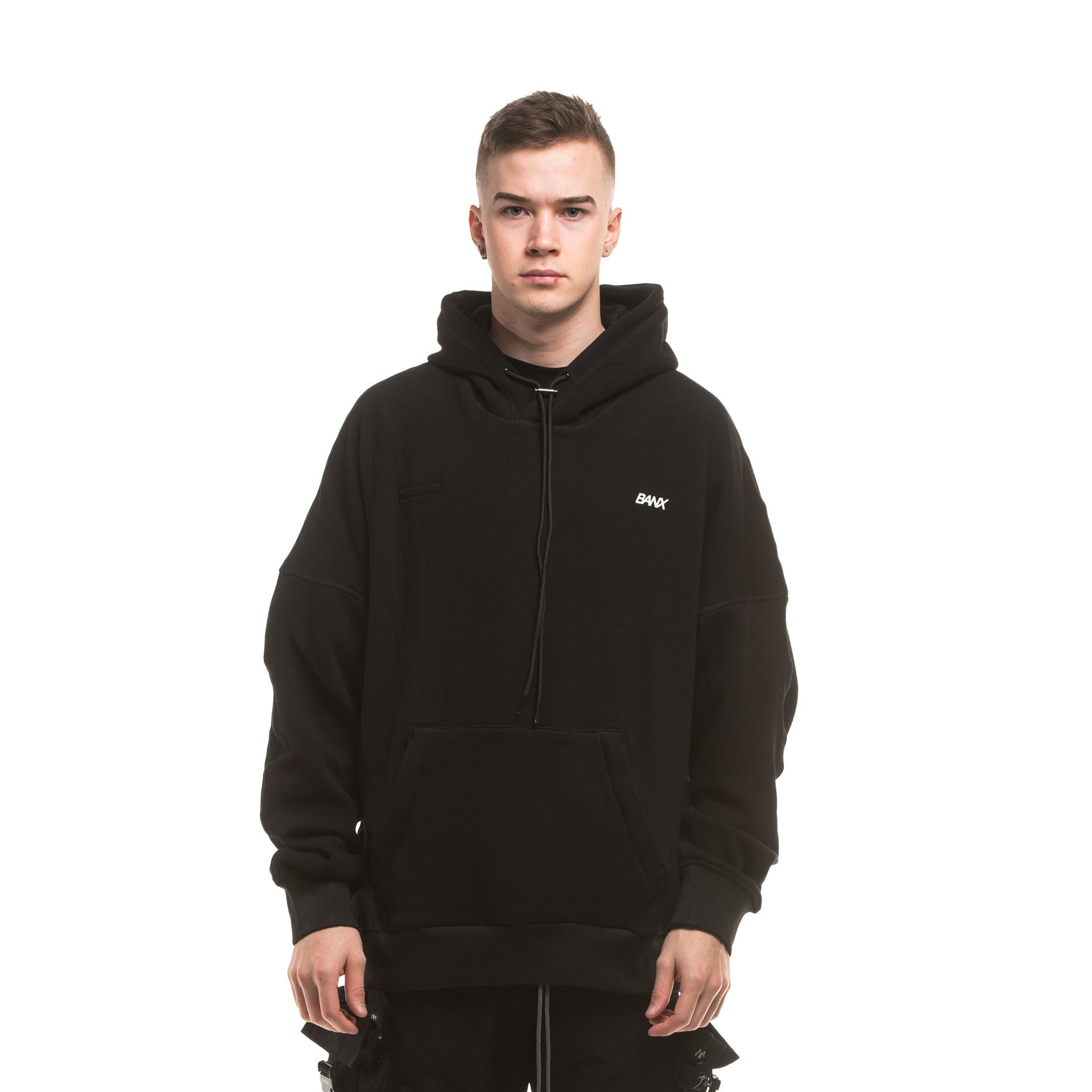 R-S REVERSIBLE HOODIE - BLACK
