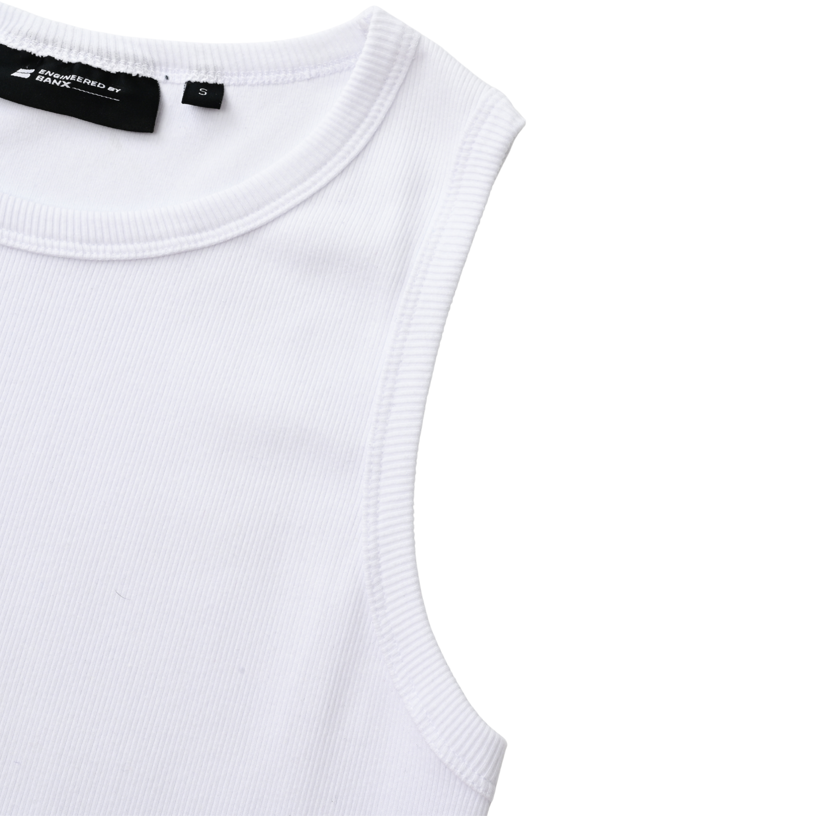EBB - Ribbed Singlet - White