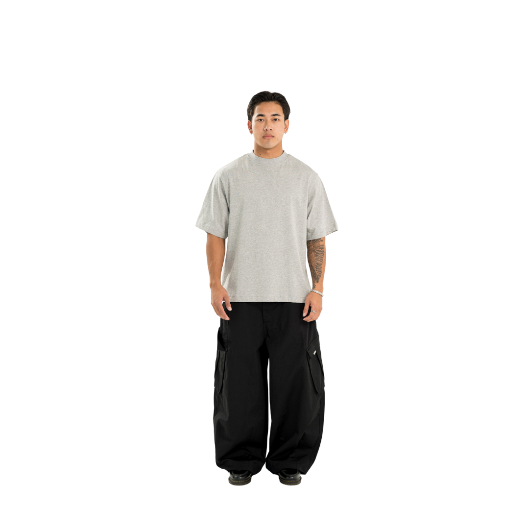 EBB - Signature Blank O/Sized Shirt - Heather Grey
