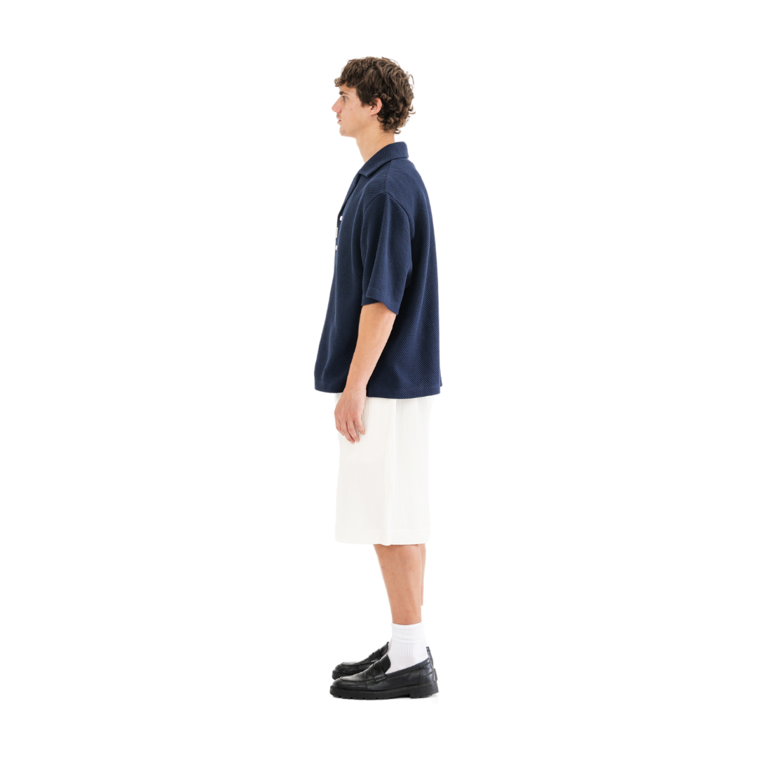 EBB - Signature Pleated Shorts - Bone White
