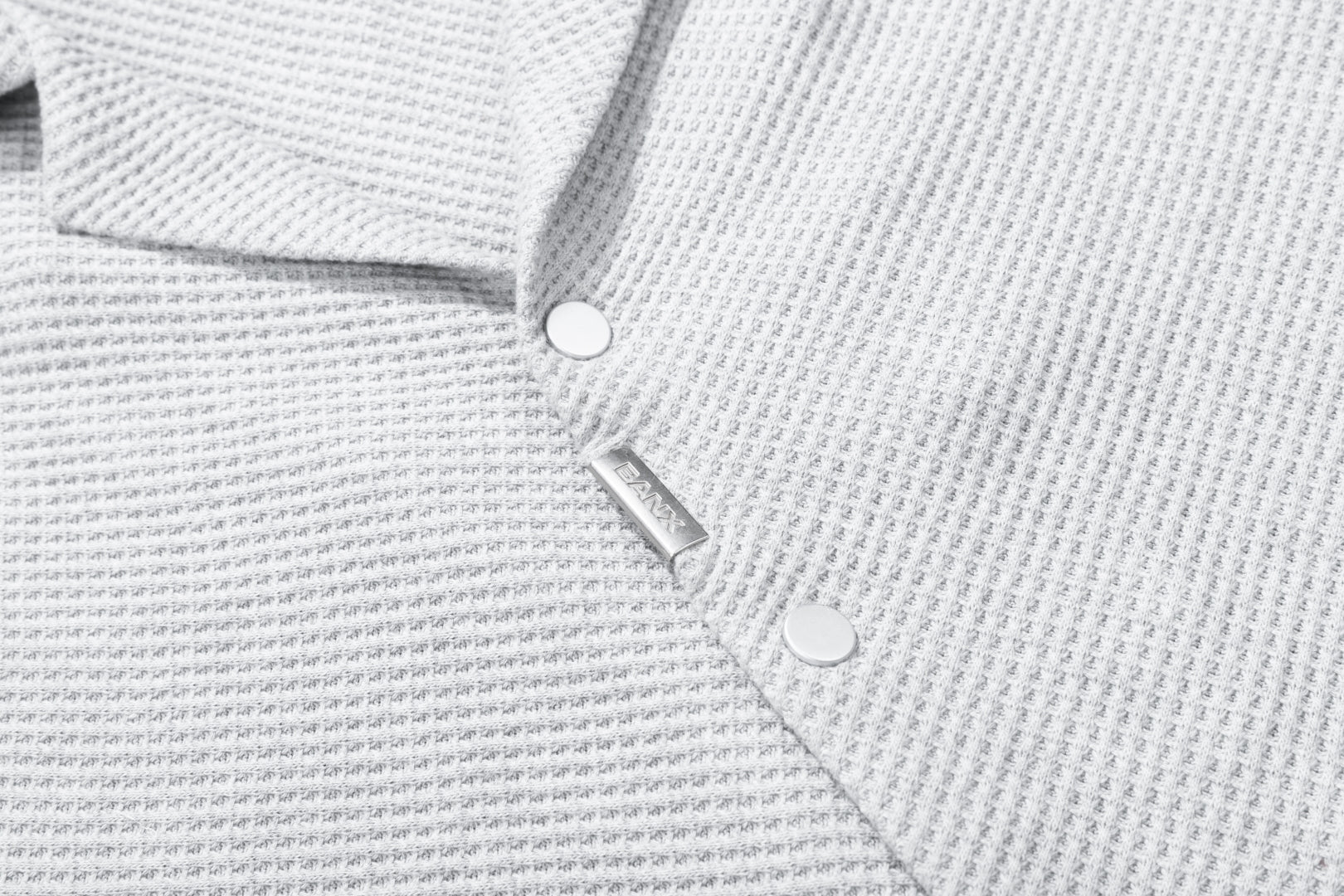 EBB - Signature Waffle Jersey Button Up - Grey